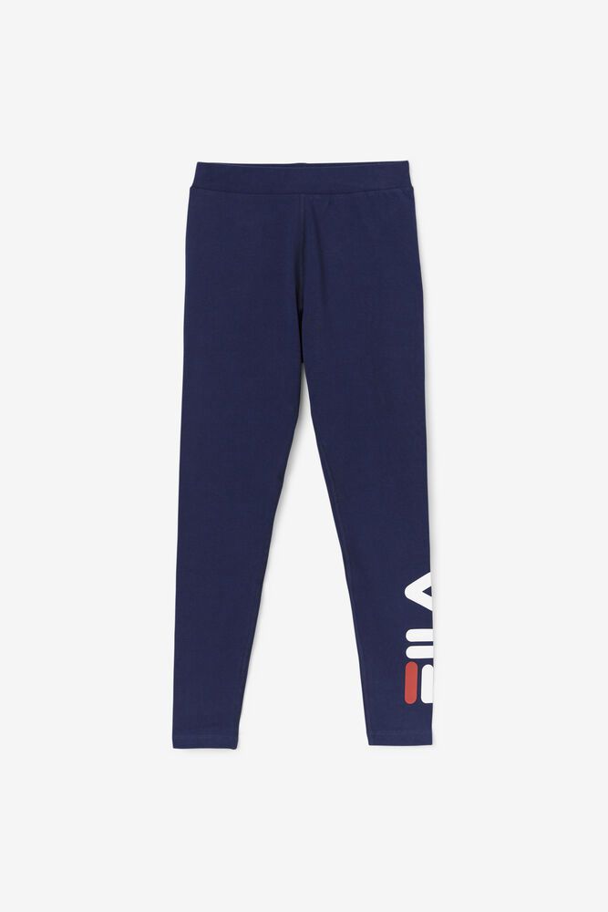 Fila Elora Leggings Navy - Womens - 02497QBSO